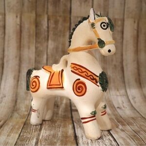 Horse of Pucara Peruvian Folk Art Ceramic Colonial Style 8”‎ Tall